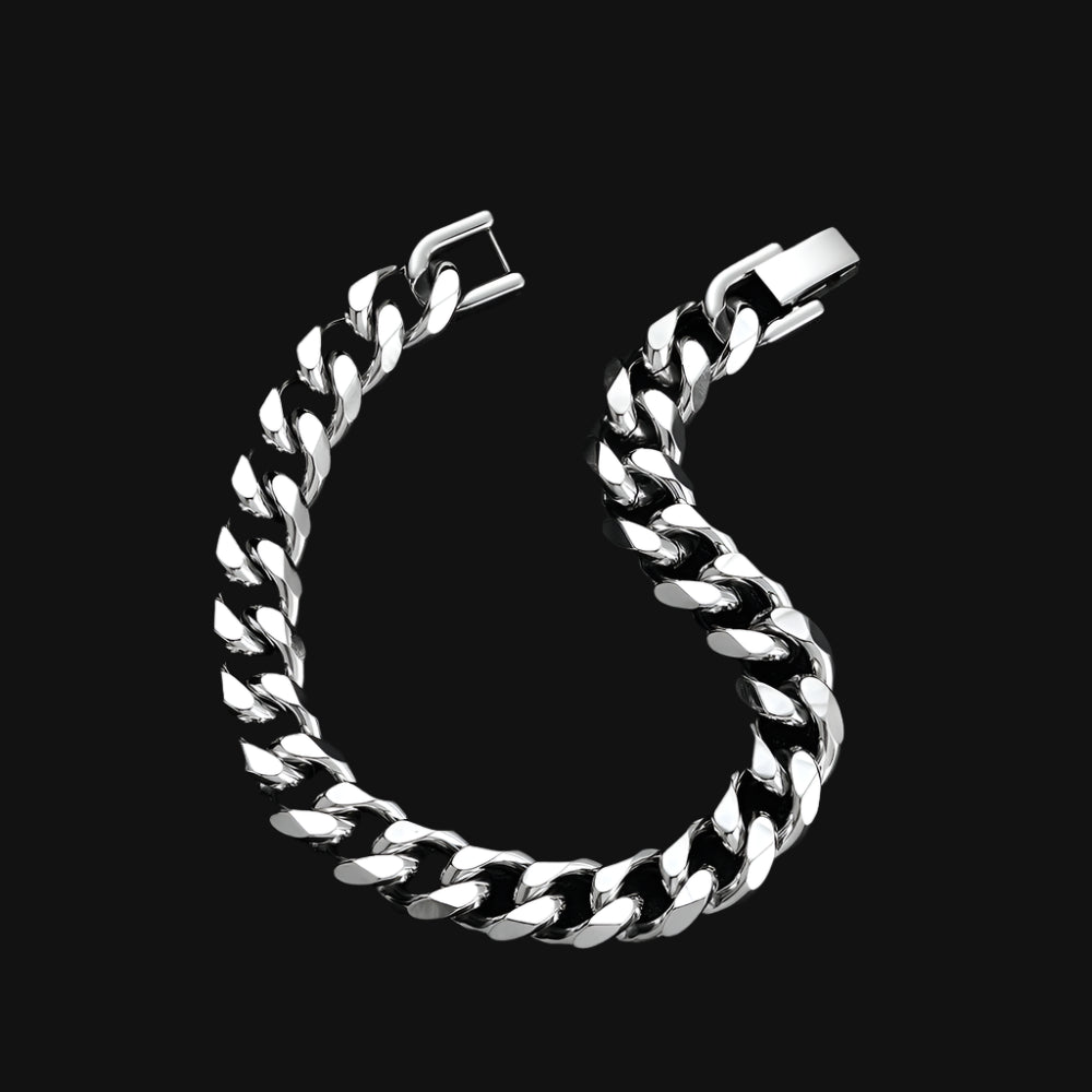 8MM SILVER CUBAN BRACELET