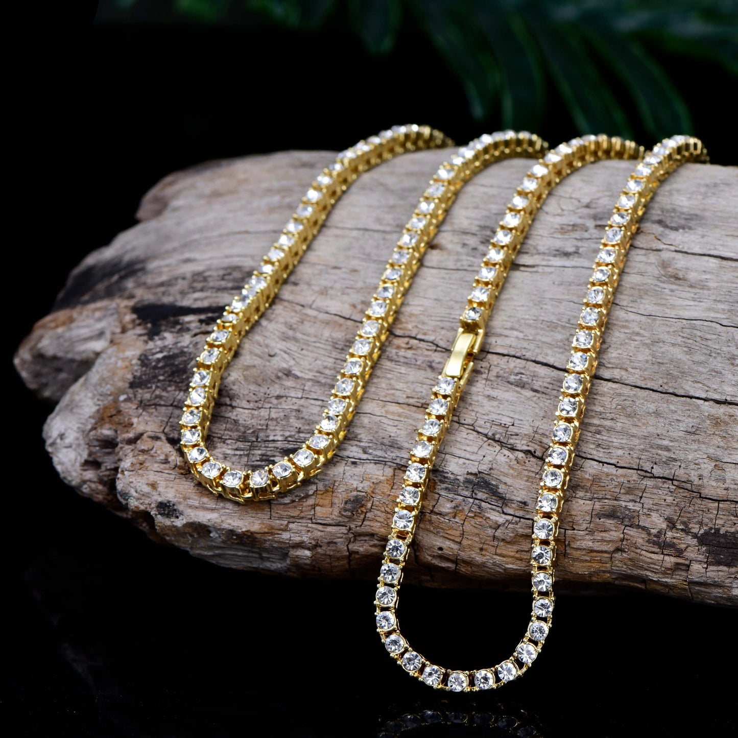 4MM GOLD ICE TENNIS CHAIN
