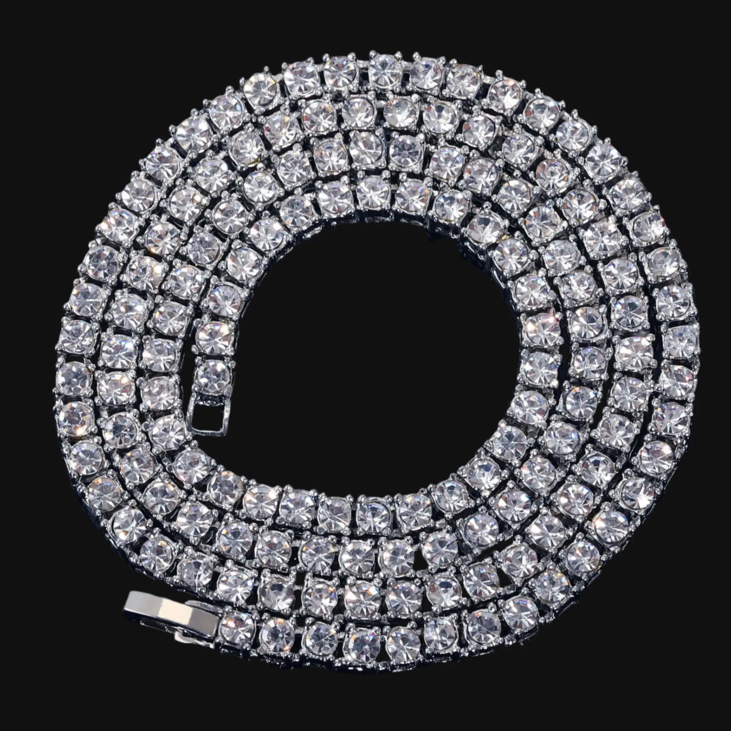 4MM SILVER ICE TENNIS CHAIN