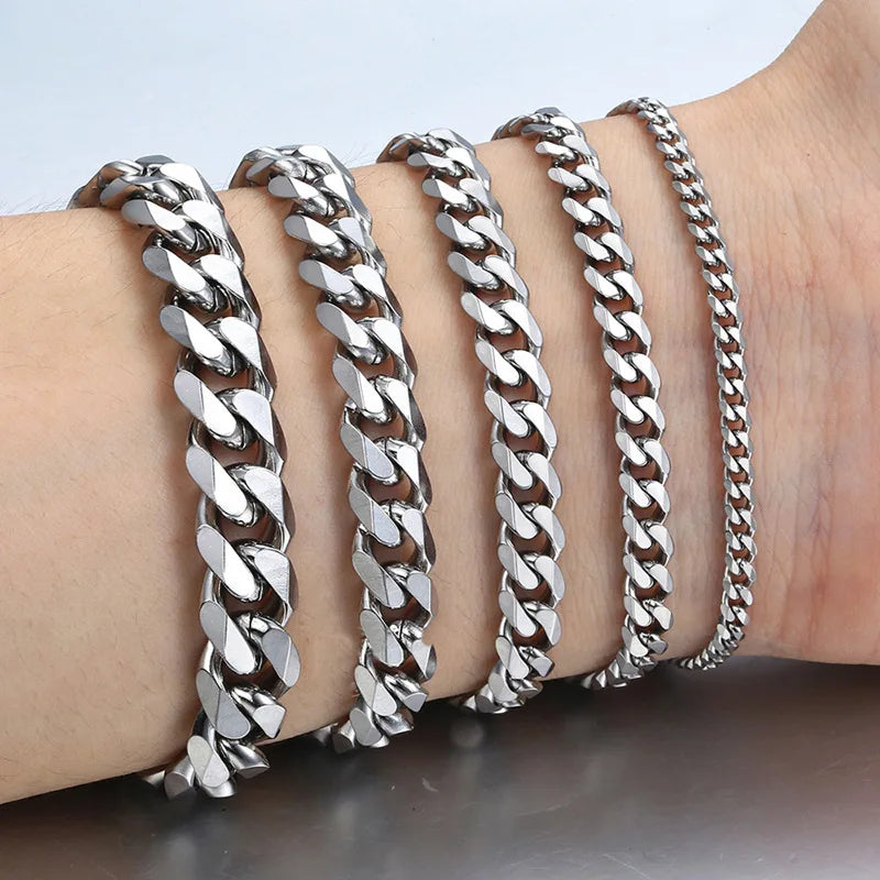 SILVER CUBAN BRACELET
