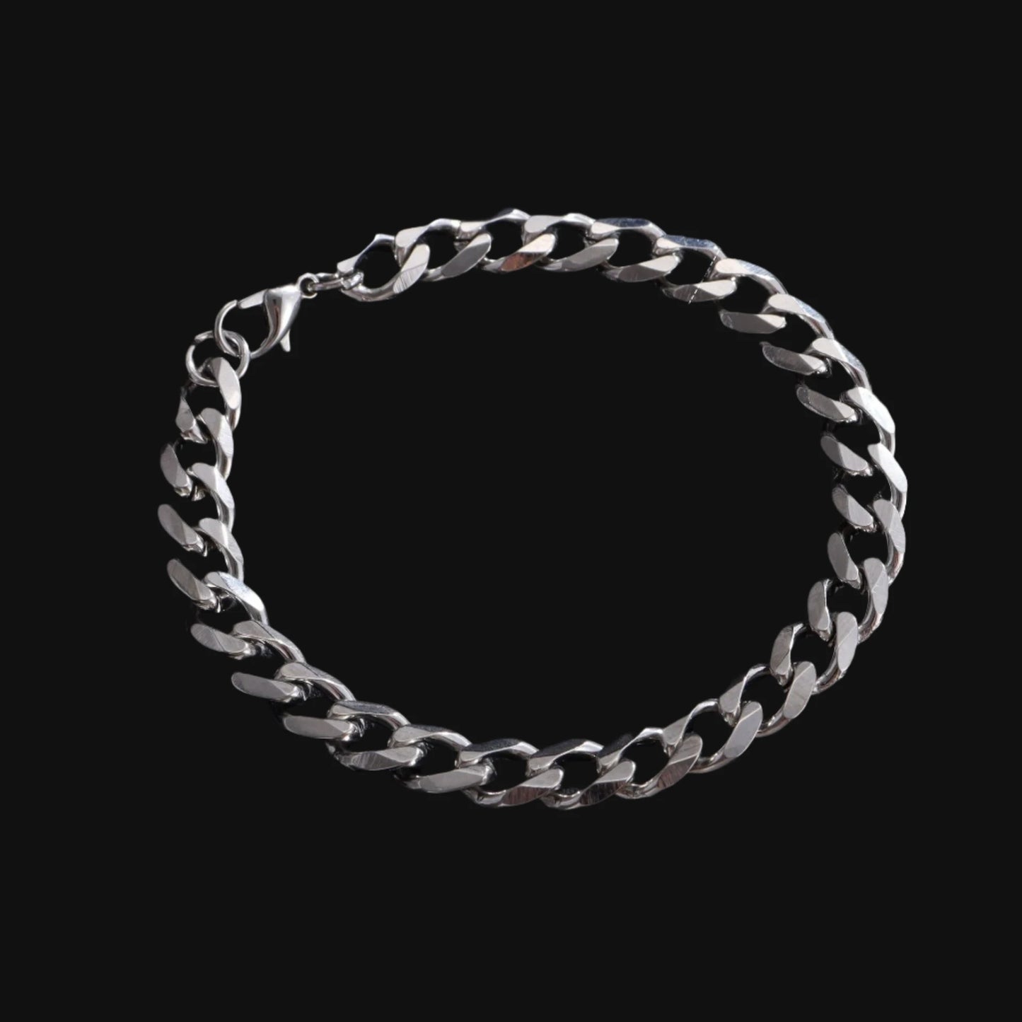 SILVER CUBAN BRACELET