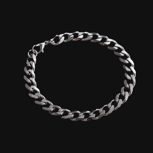SILVER CUBAN BRACELET