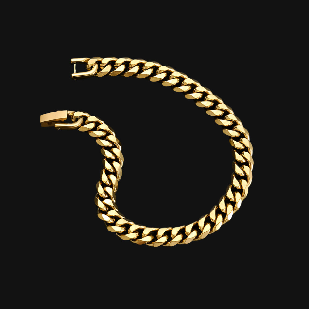 8MM GOLD CUBAN BRACELET