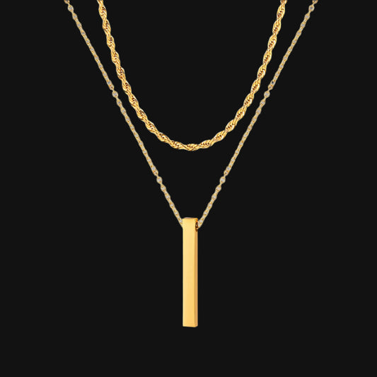 2IN1 ROPE CHAIN & BAR PENDANT