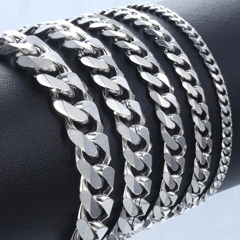 SILVER CUBAN BRACELET