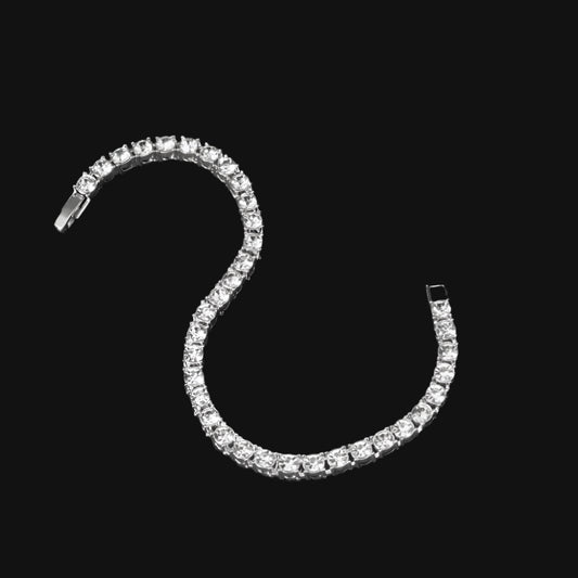 4MM SILVER ICE TENNIS BRACELET