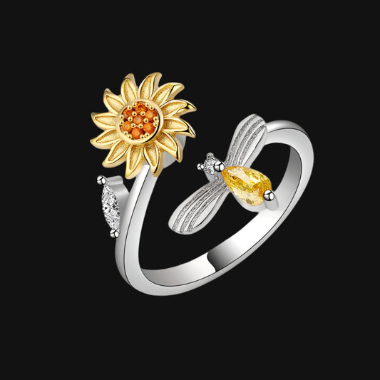 SPINNING SUNFLOWER RING